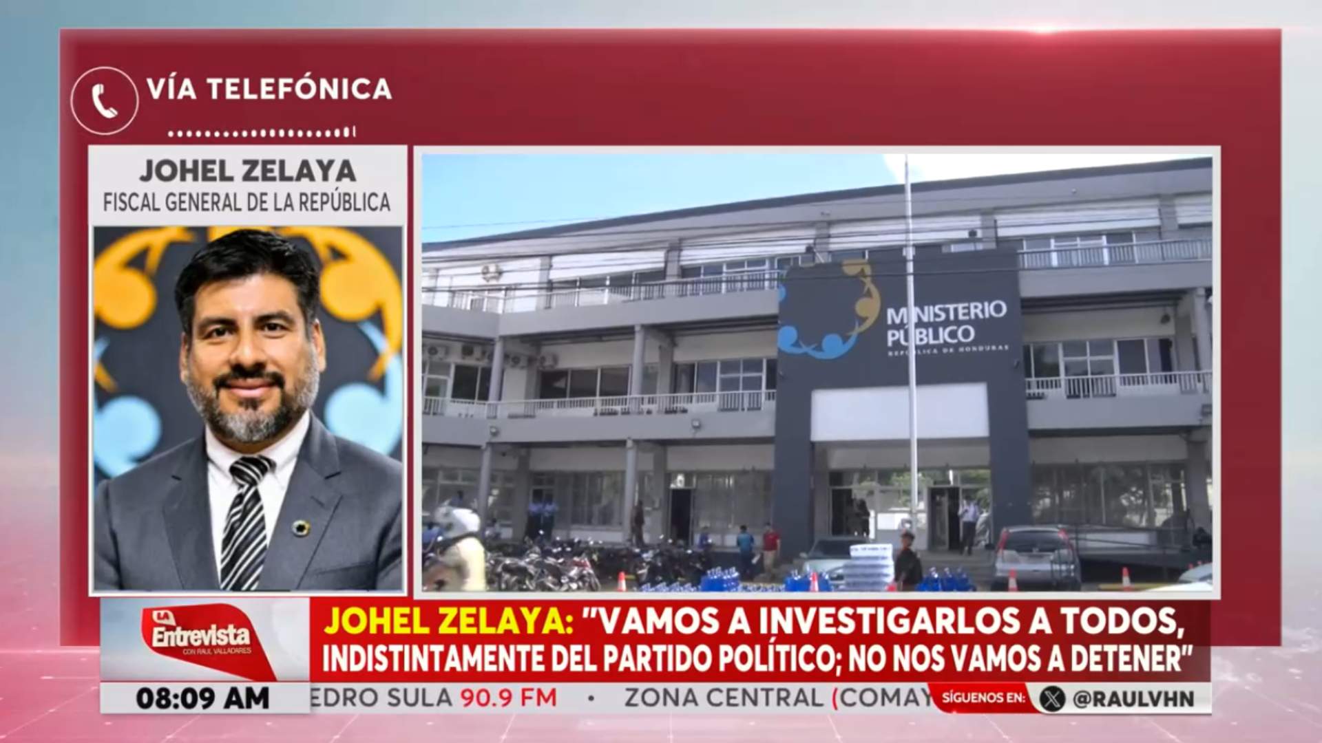 Fiscal Zelaya sobre caso que salpica a yerno de Roberto Contreras