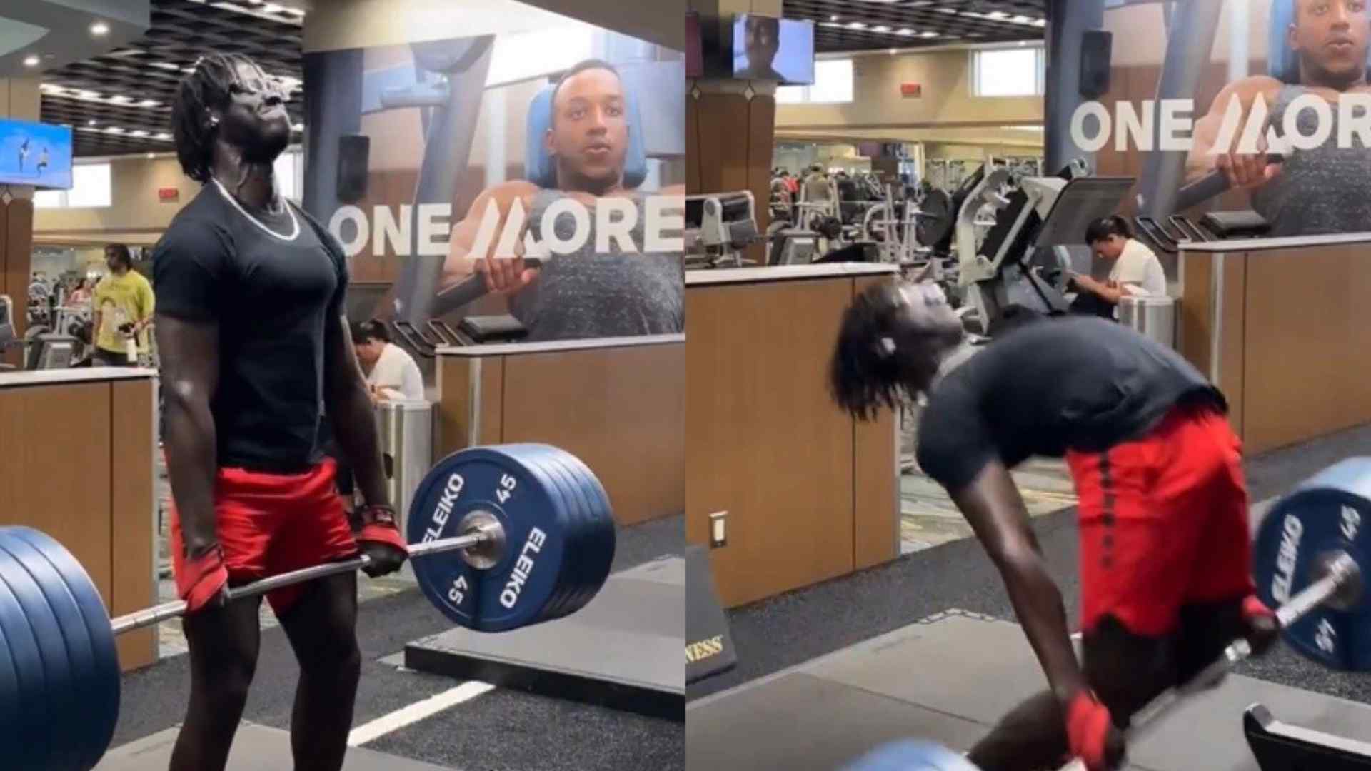 Levantó 220 kilos en gimnasio y terminó desmayado