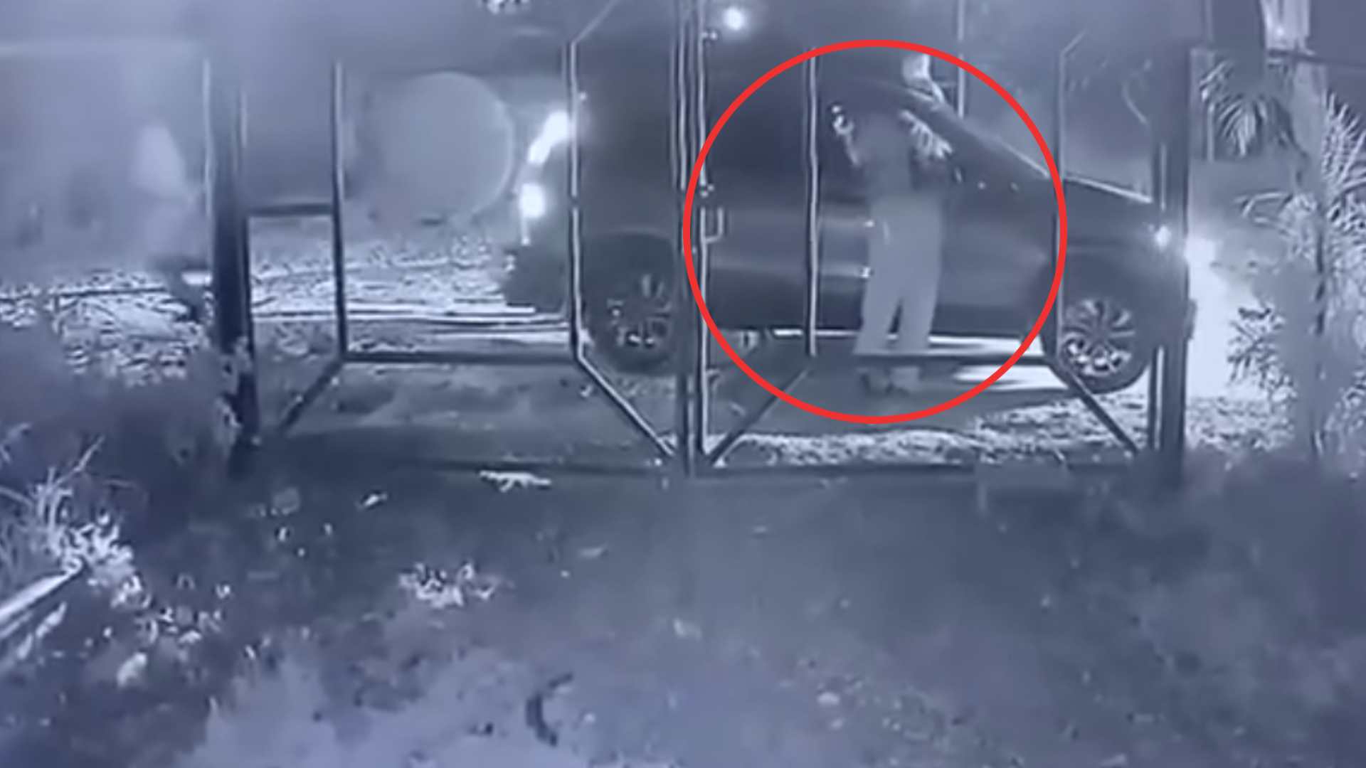 Video de robo de carro en residencial Villa Foresta de la capital