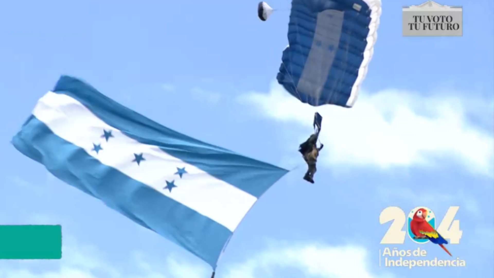 Show de paracaidistas en Estadio Nacional de TGU (VIDEO)
