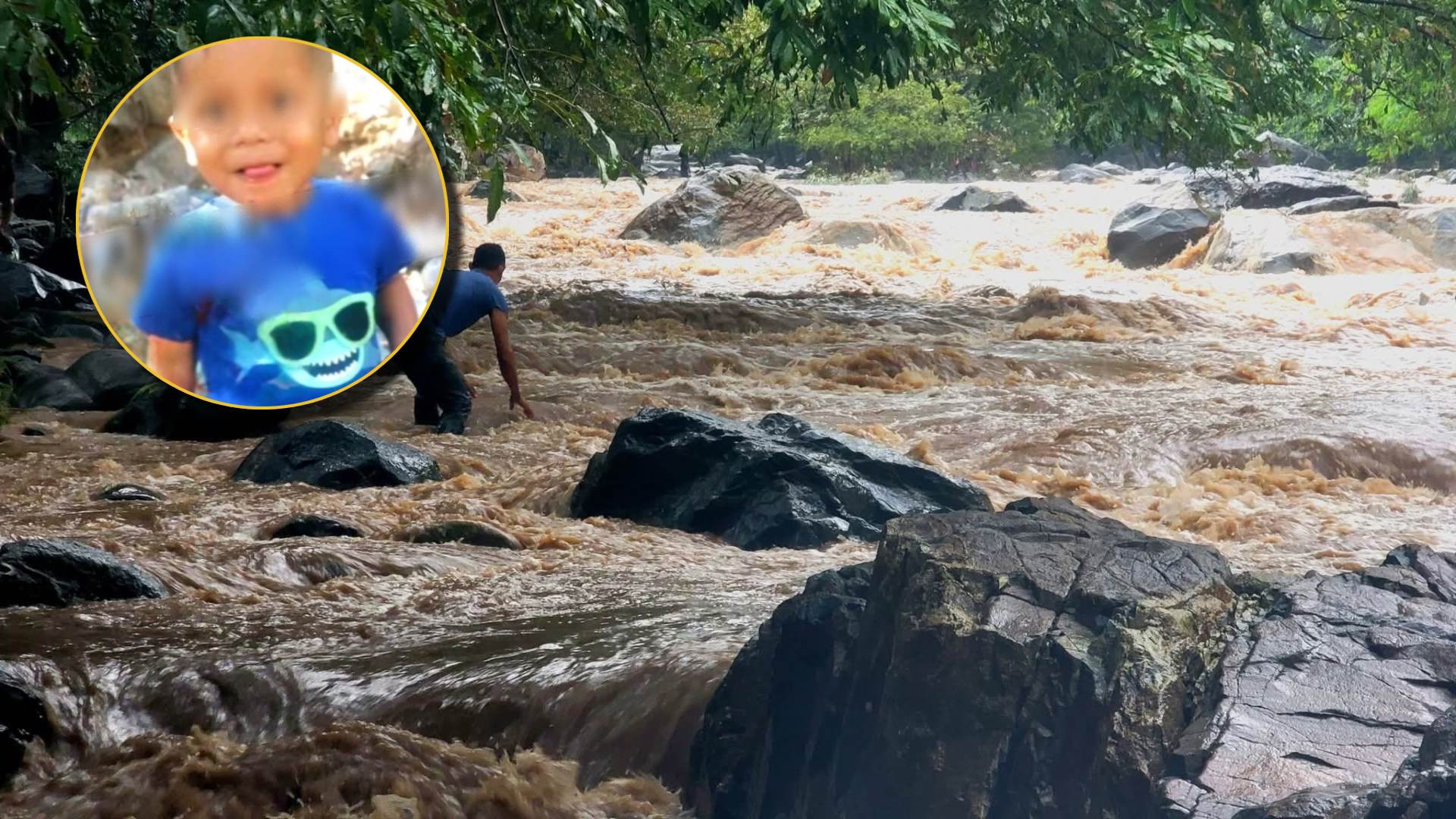 Buscan a niño de tres años arrastrado por un río en Choluteca tras fuertes lluvias