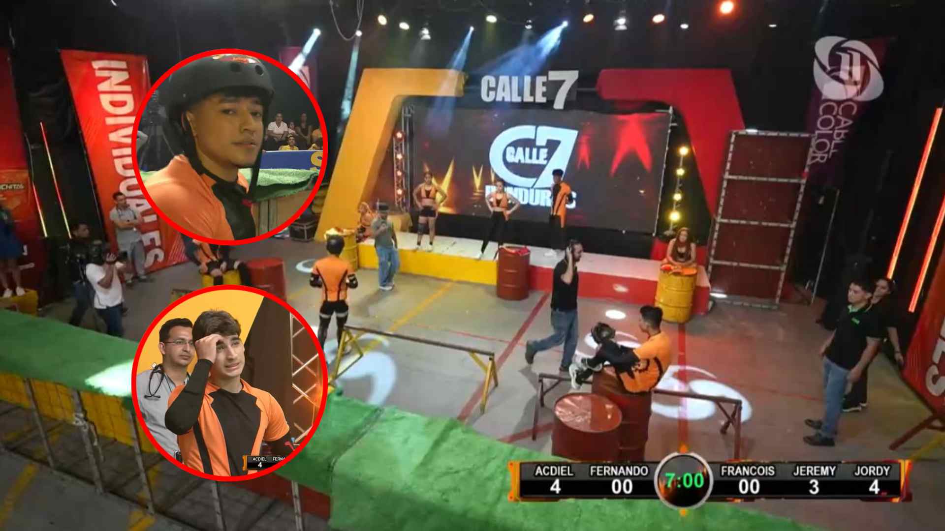 Duelo intenso entre Jordy, Acdiel, Jeremy, Fernando y François en Calle 7 Honduras
