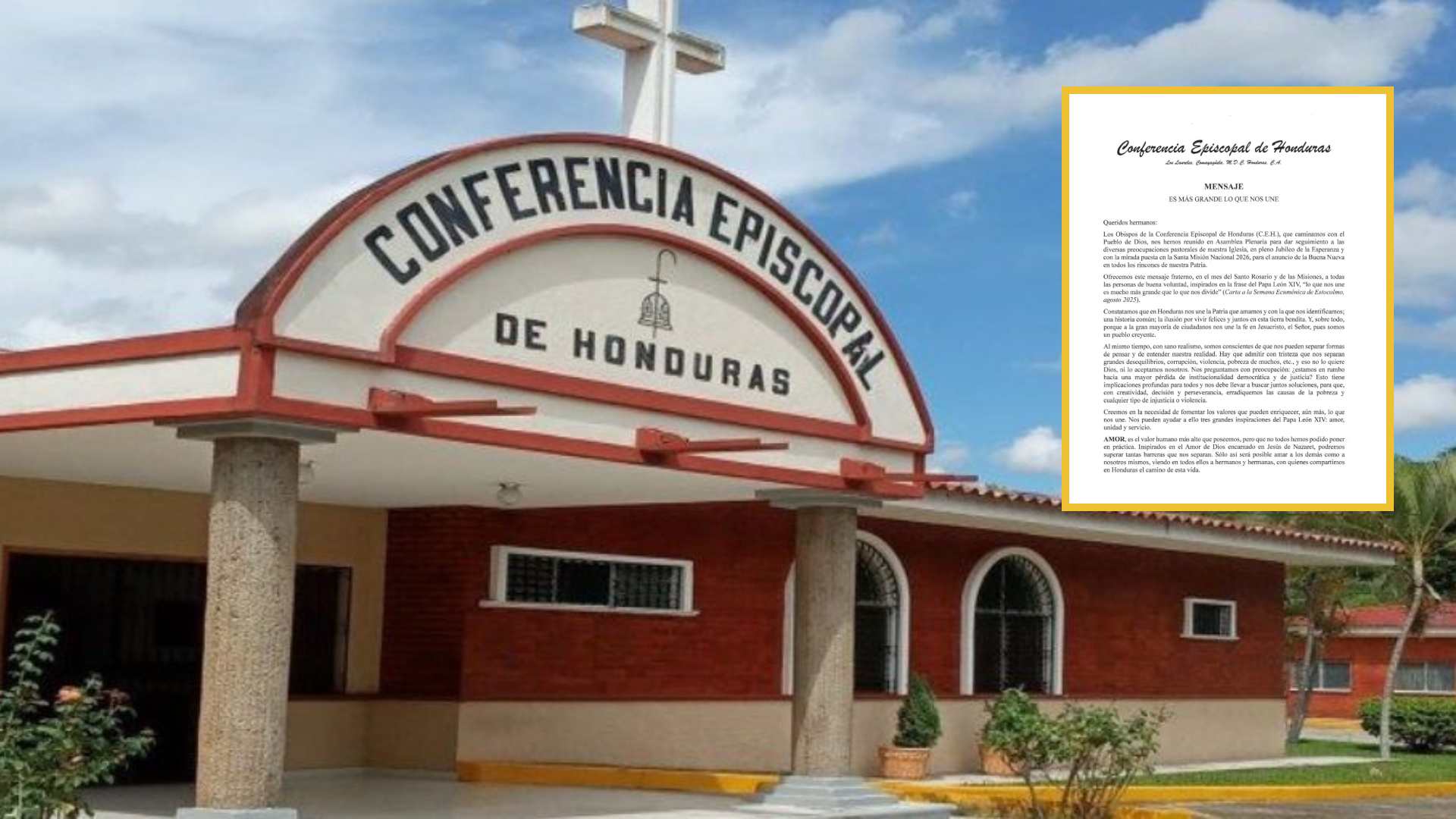 Conferencia Episcopal de Honduras llama a la unidad y al voto responsable en el país