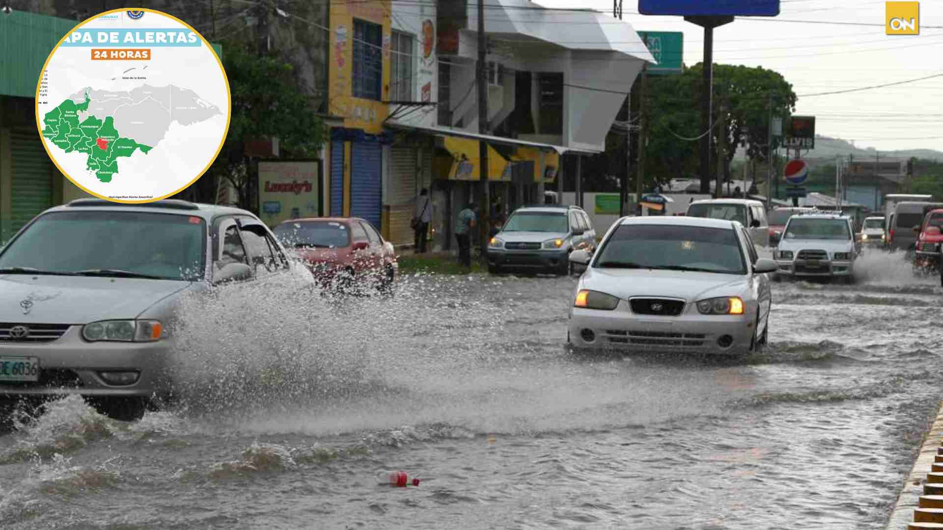 Copeco amplía alerta roja en el Distrito Central y mantiene en verde 11 departamentos por lluvias