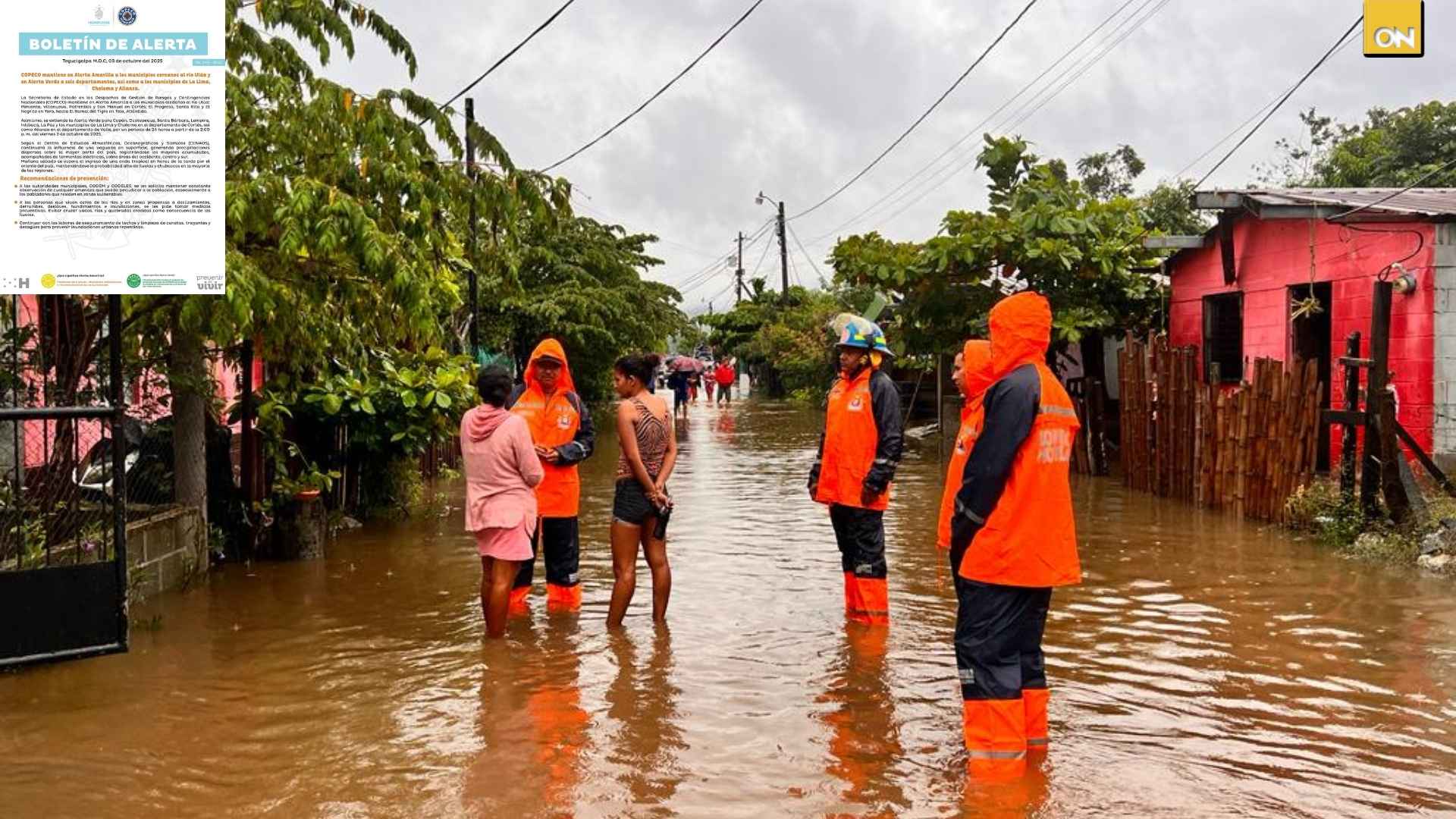 Copeco mantiene alerta amarilla en municipios cercanos al río Ulúa