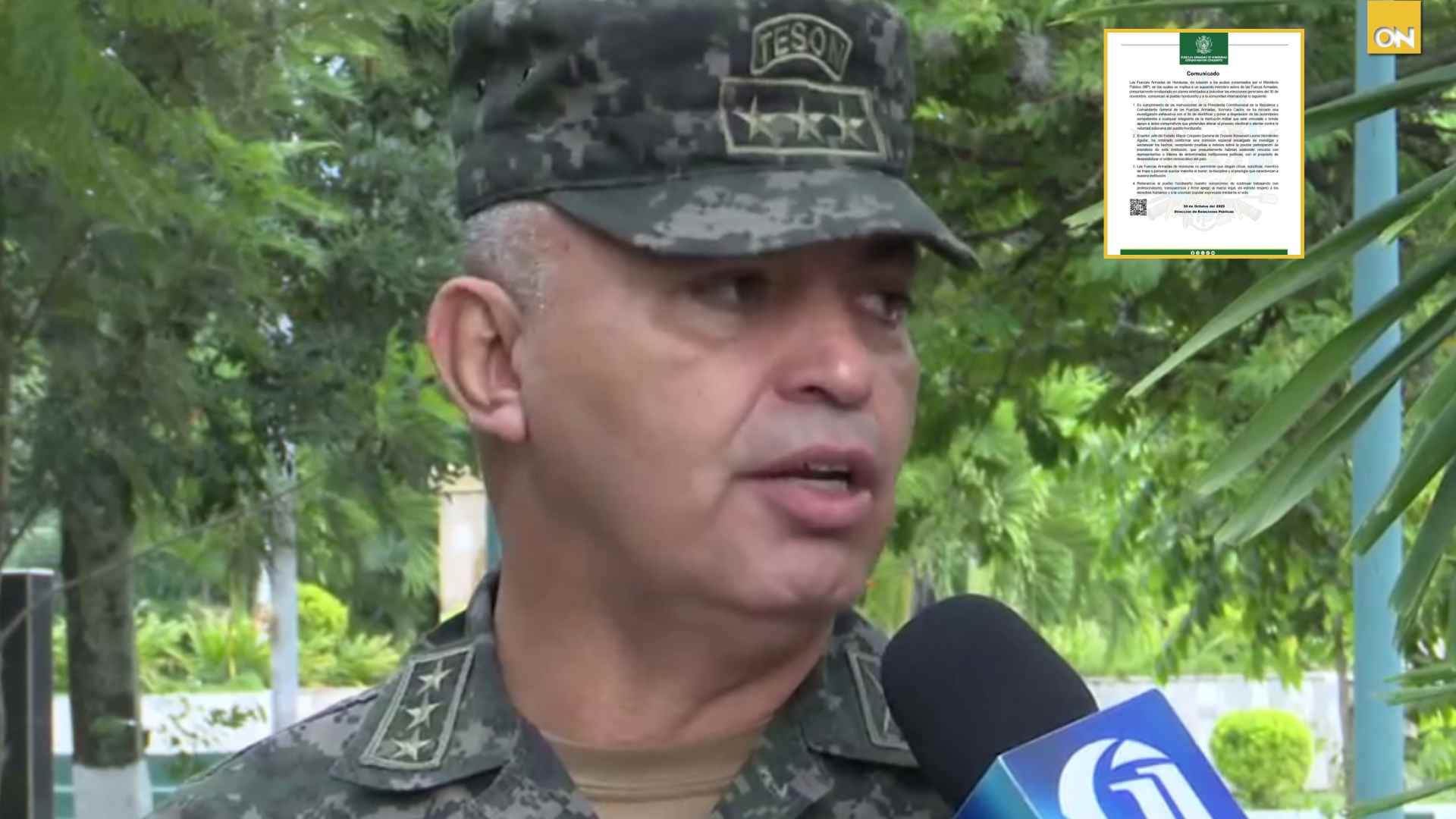 FFAA de Honduras anuncian investigación ante presunta vinculación de miembro activo en plan para boicotear elecciones