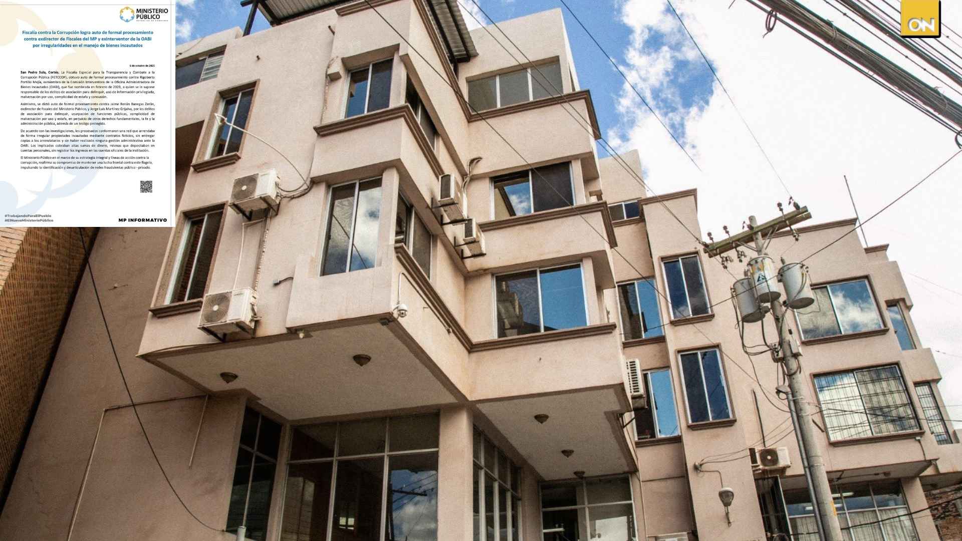 Fiscalía logra auto de formal procesamiento contra exfuncionarios del MP y OABI