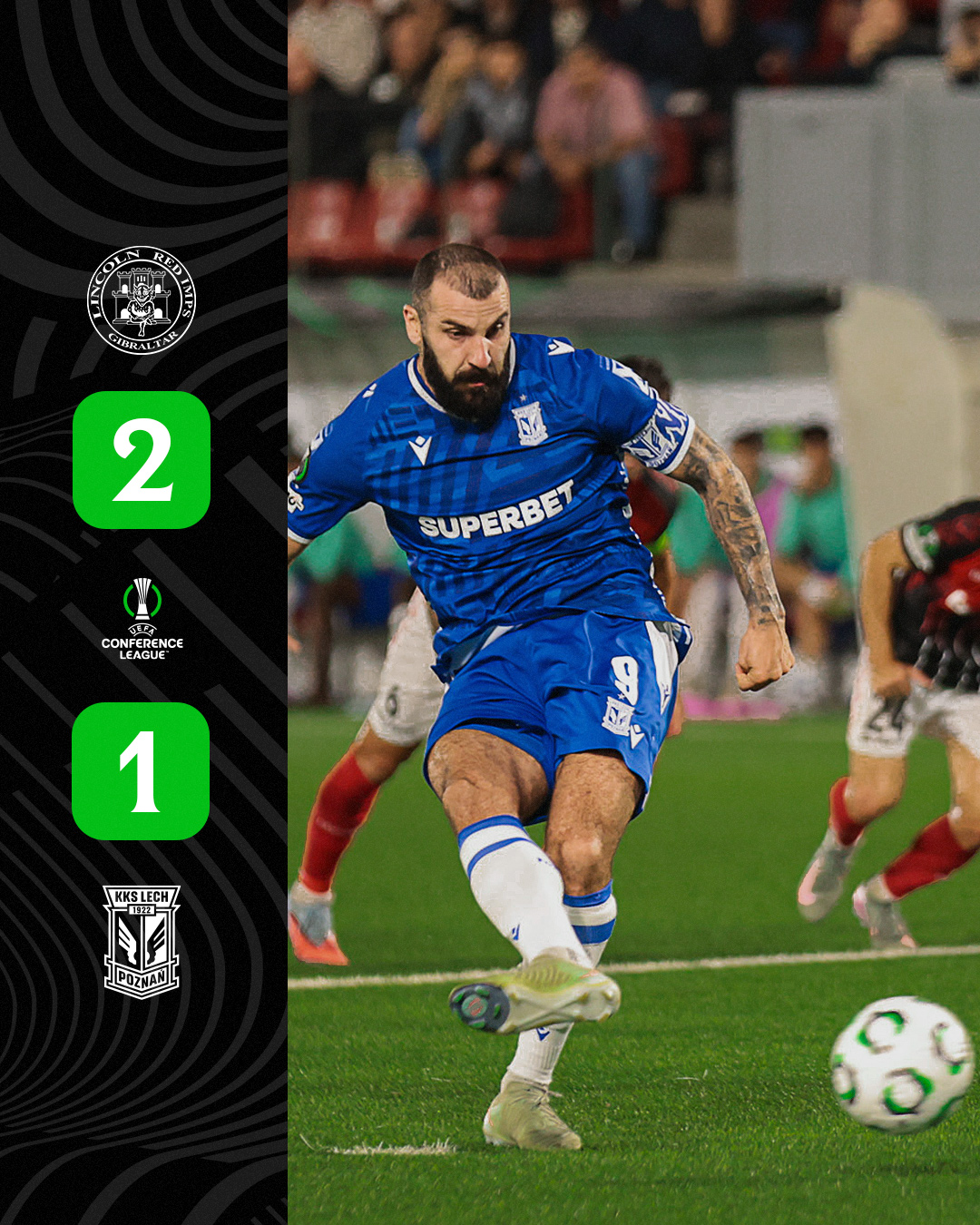 Luis Palma y Lech Poznan sufren inesperada derrota en la Conference League