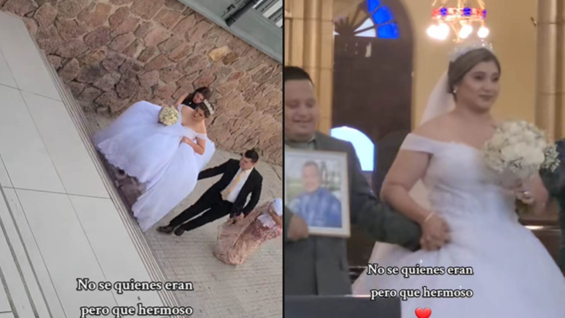 Hondureña se vuelve viral tras ser captada rumbo al altar en Tegucigalpa