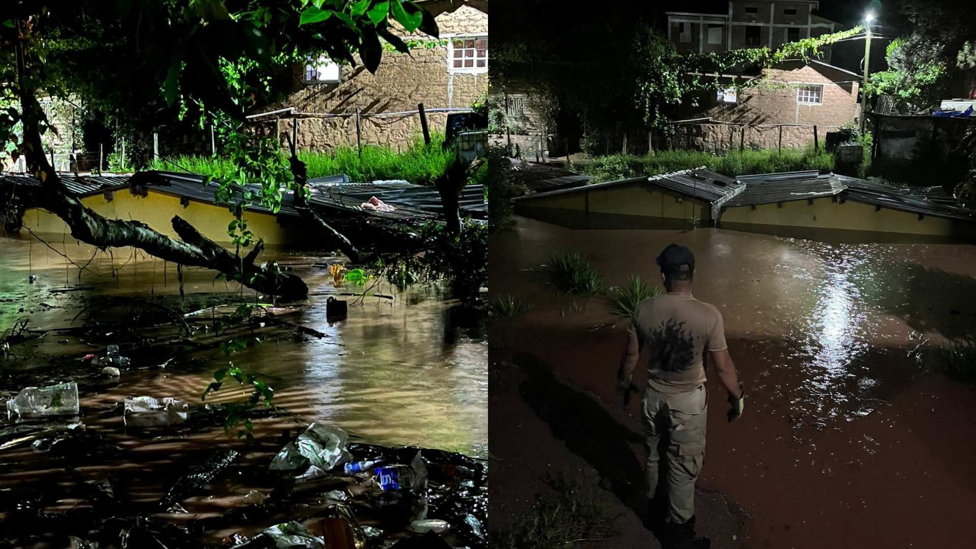 Inundación en Santa Lucía deja viviendas bajo el agua y calles colapsadas tras fuertes lluvias