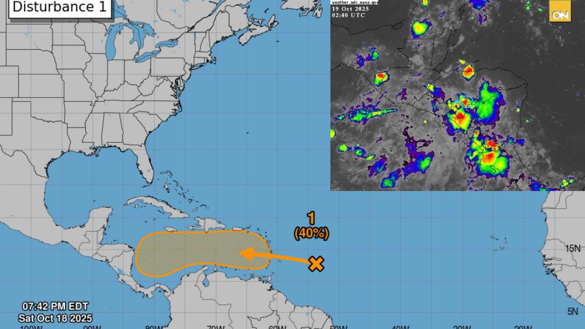 NHC continúa vigilando onda tropical que se desplaza por el Caribe