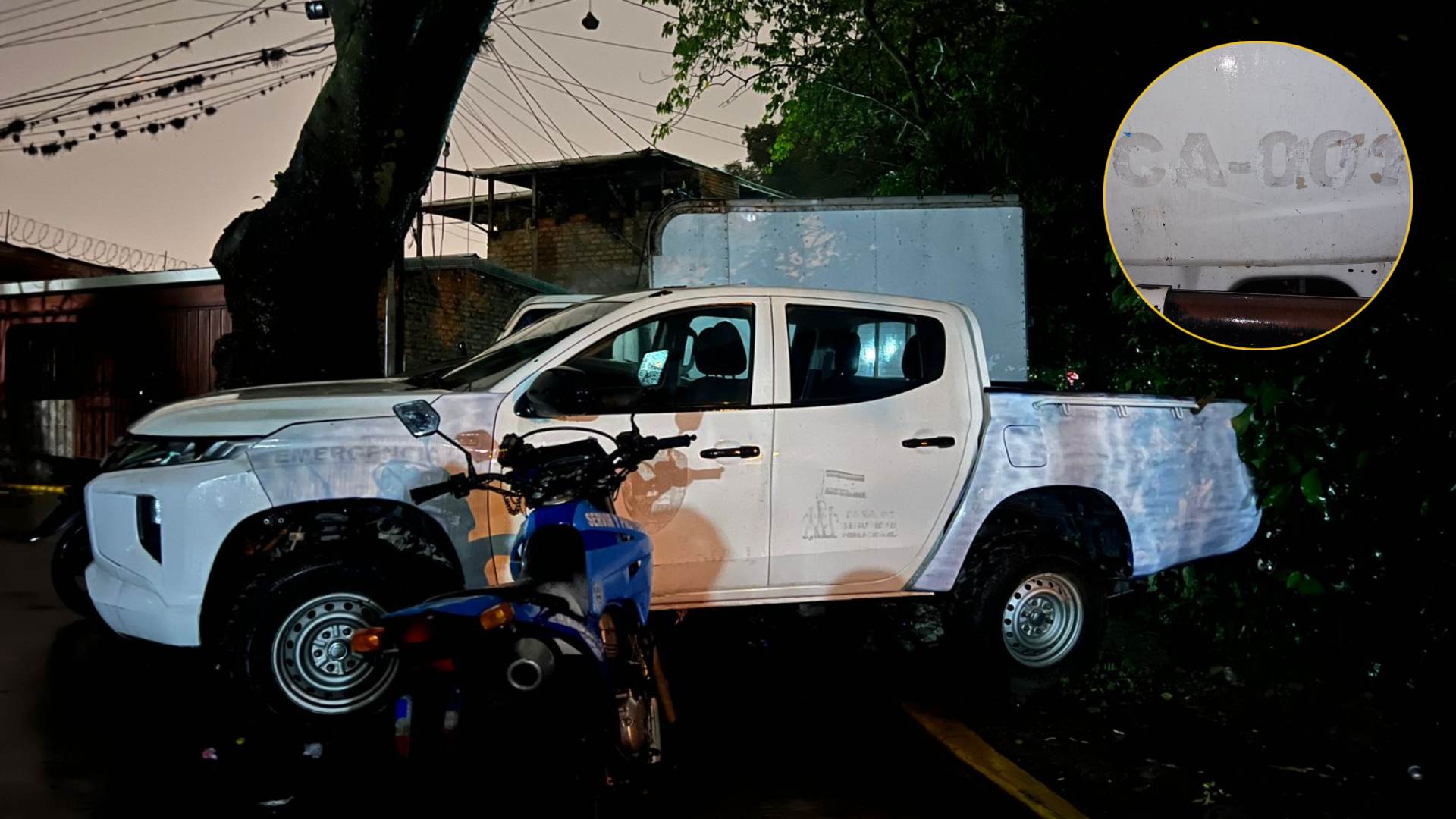 Policía Nacional decomisa dos patrullas clonadas en la colonia 14 de Marzo
