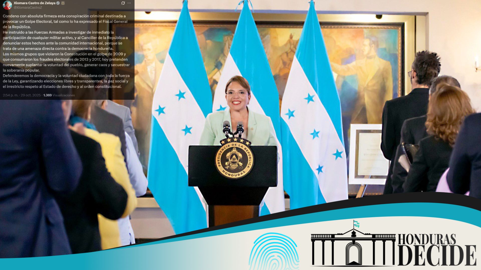 Presidenta Xiomara Castro denuncia