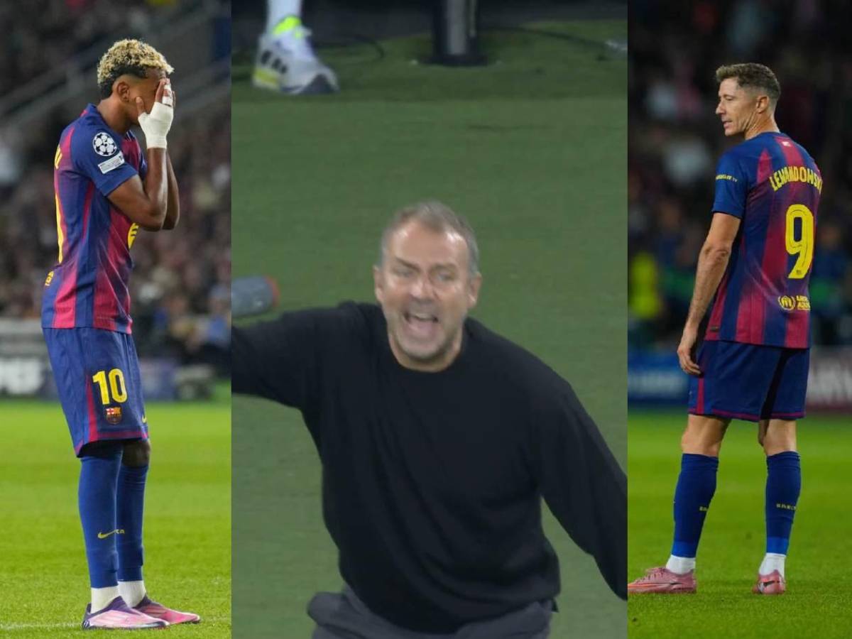 Hansi Flick decepcionado tras derrota del Barcelona ante PSG en la Champions