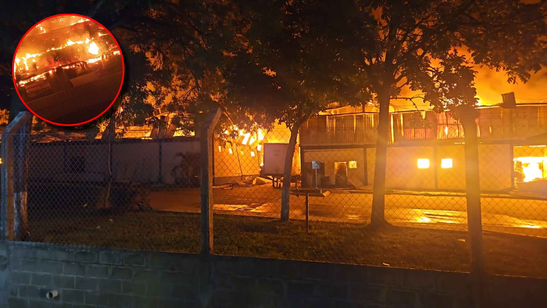 Enorme incendio consume varias bodegas textiles en Choloma