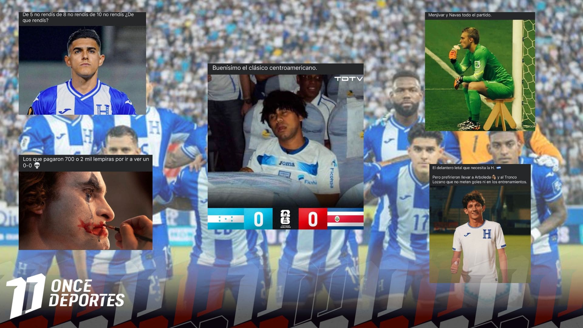 Los mejores memes tras el empate entre Honduras y Costa Rica
