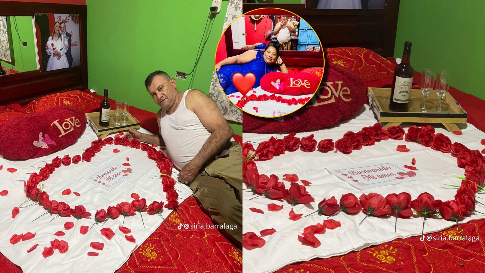 romántica sorpresa de una señora a su pareja se vuelve viral por un inesperado detalle en una foto