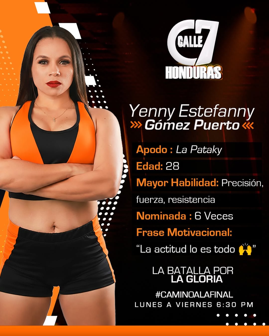 Calle 7 Honduras Yenny Pataky, una guerrera incansable que buscará la gloria en la gran final de Calle 7 Honduras