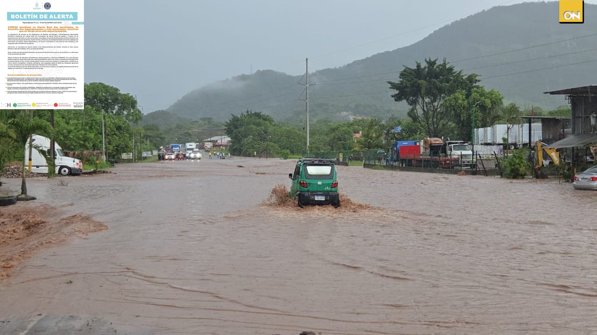 Copeco mantiene alertas por lluvias en Honduras