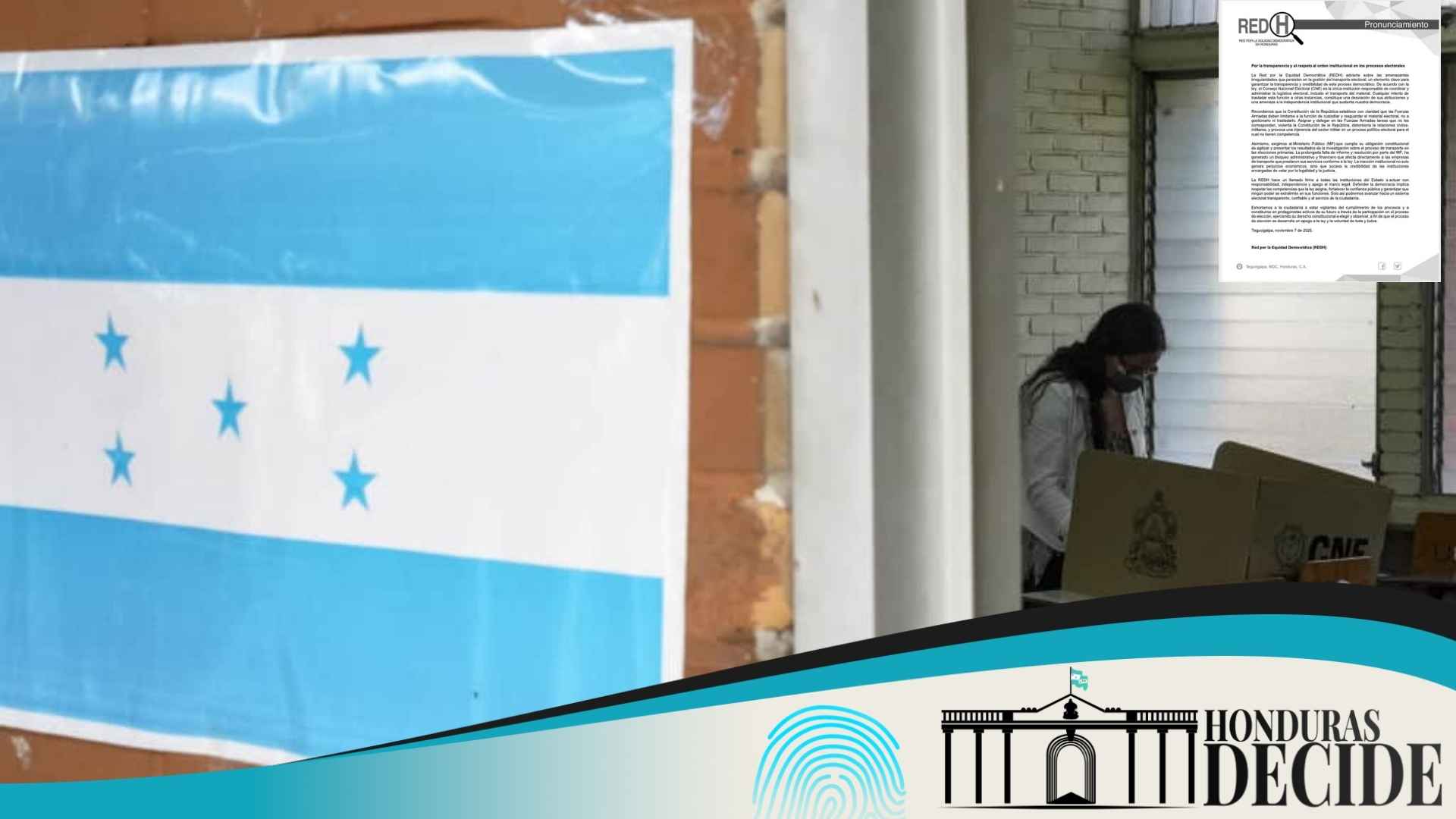 REDH pide transparencia y respeto al orden institucional en procesos electorales