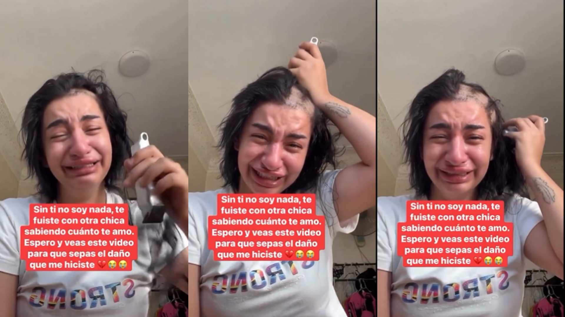 “Sin ti no soy nada”: joven se rapa la cabeza tras dolorosa ruptura amorosa