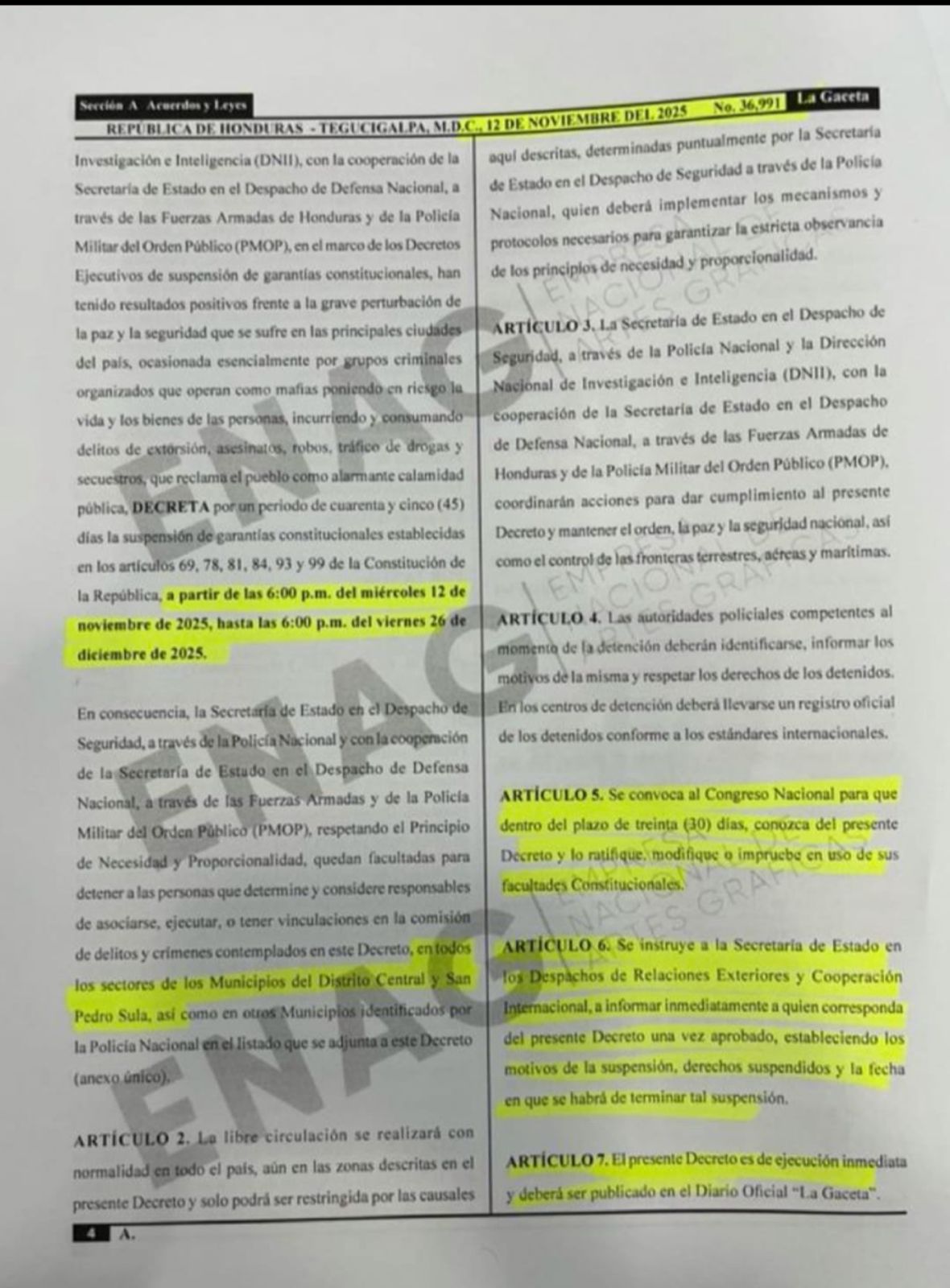 estado de excepción Honduras votará bajo estado de excepción: Gobierno amplía la medida