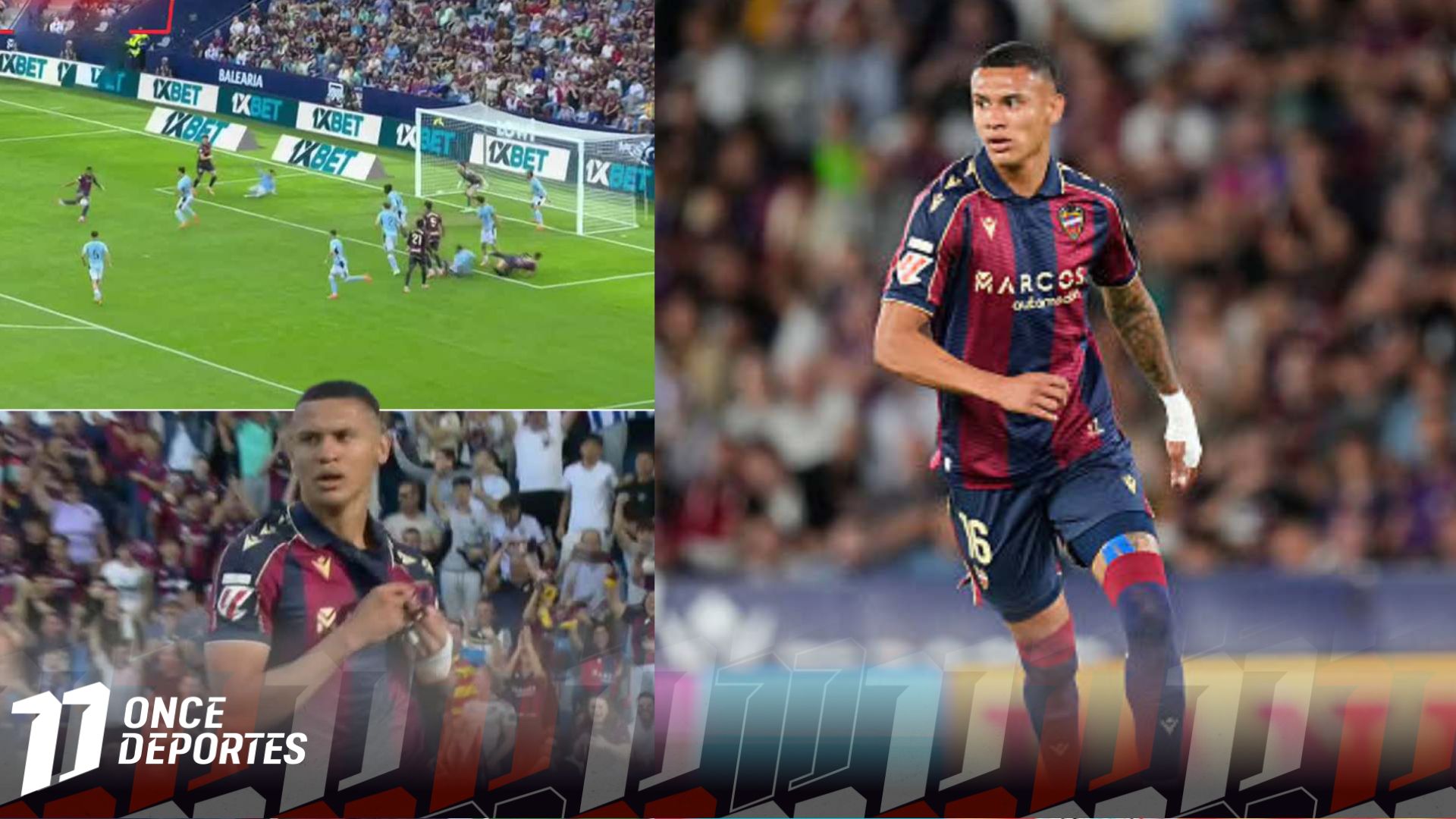 Kervin Arriaga hace historia se estrena en LaLiga con un golazo para el Levante