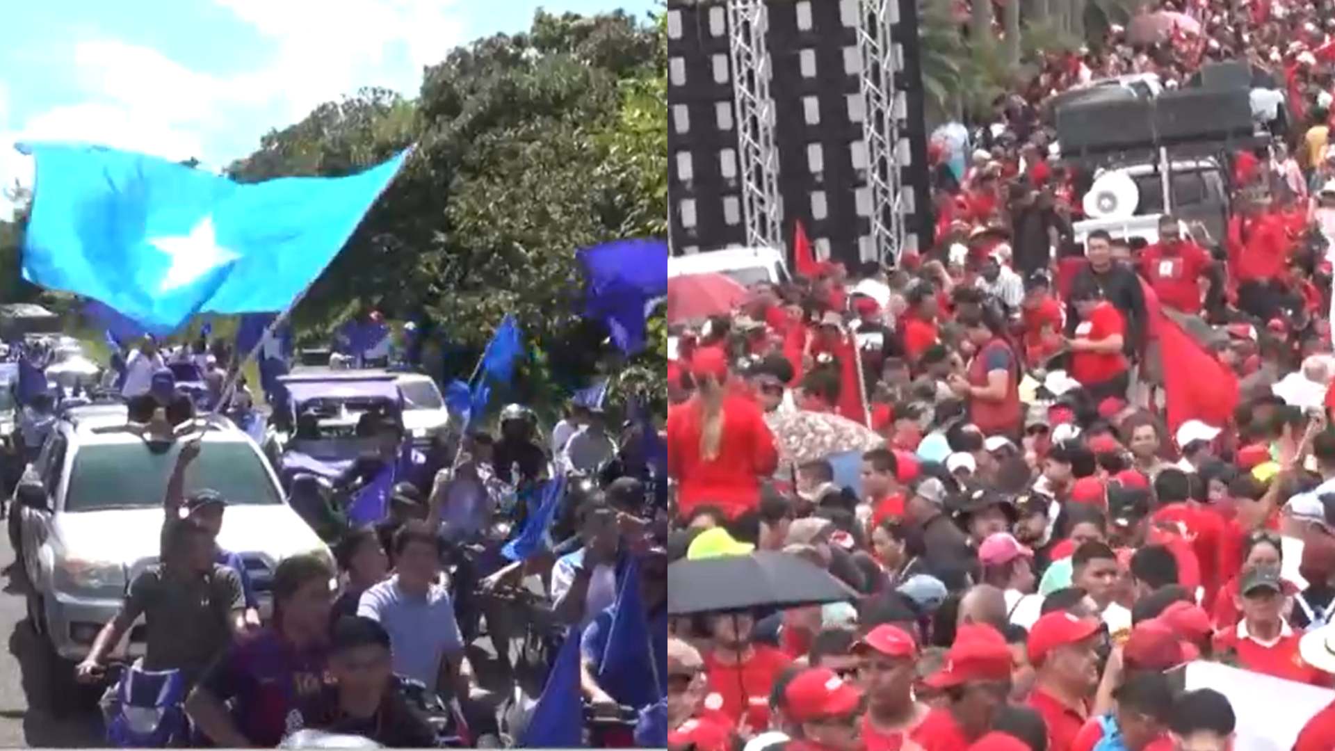 Marchas políticas evidencian polarización en Honduras