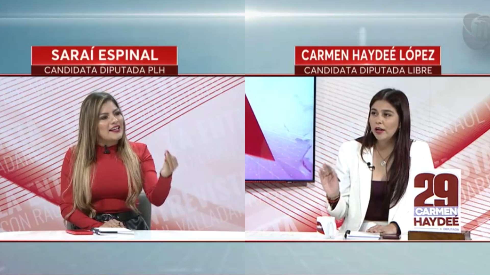 Debate entre candidatas Saraí Espinal y Carmen Haydeé López