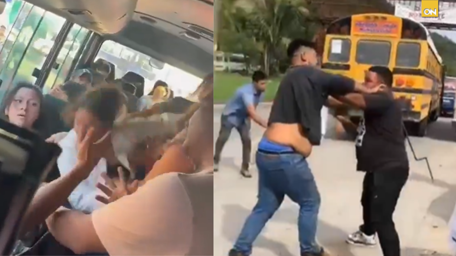 pelean transporte público