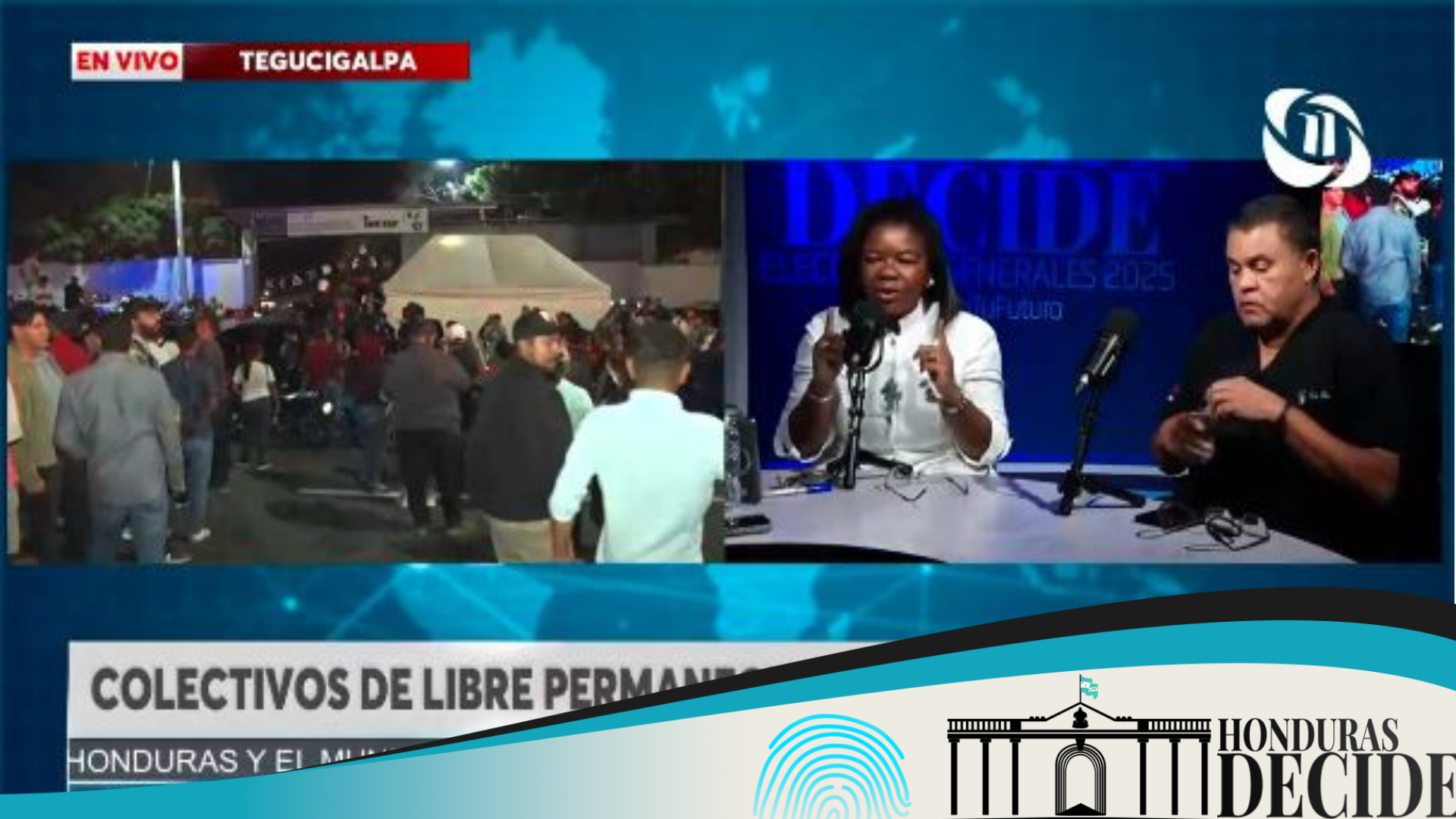 Honduras Decide Reacciones de diputados Umaña y Bermúdez ante manifestación de colectivos de Libre en el Infop
