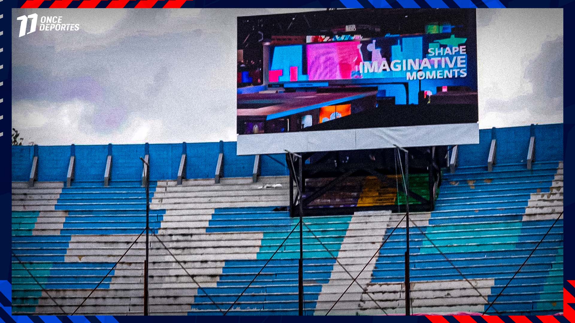 Nueva pantalla Estadio Nacional Chelato Uclés se estrena en el Clásico Olimpia-Motagua.