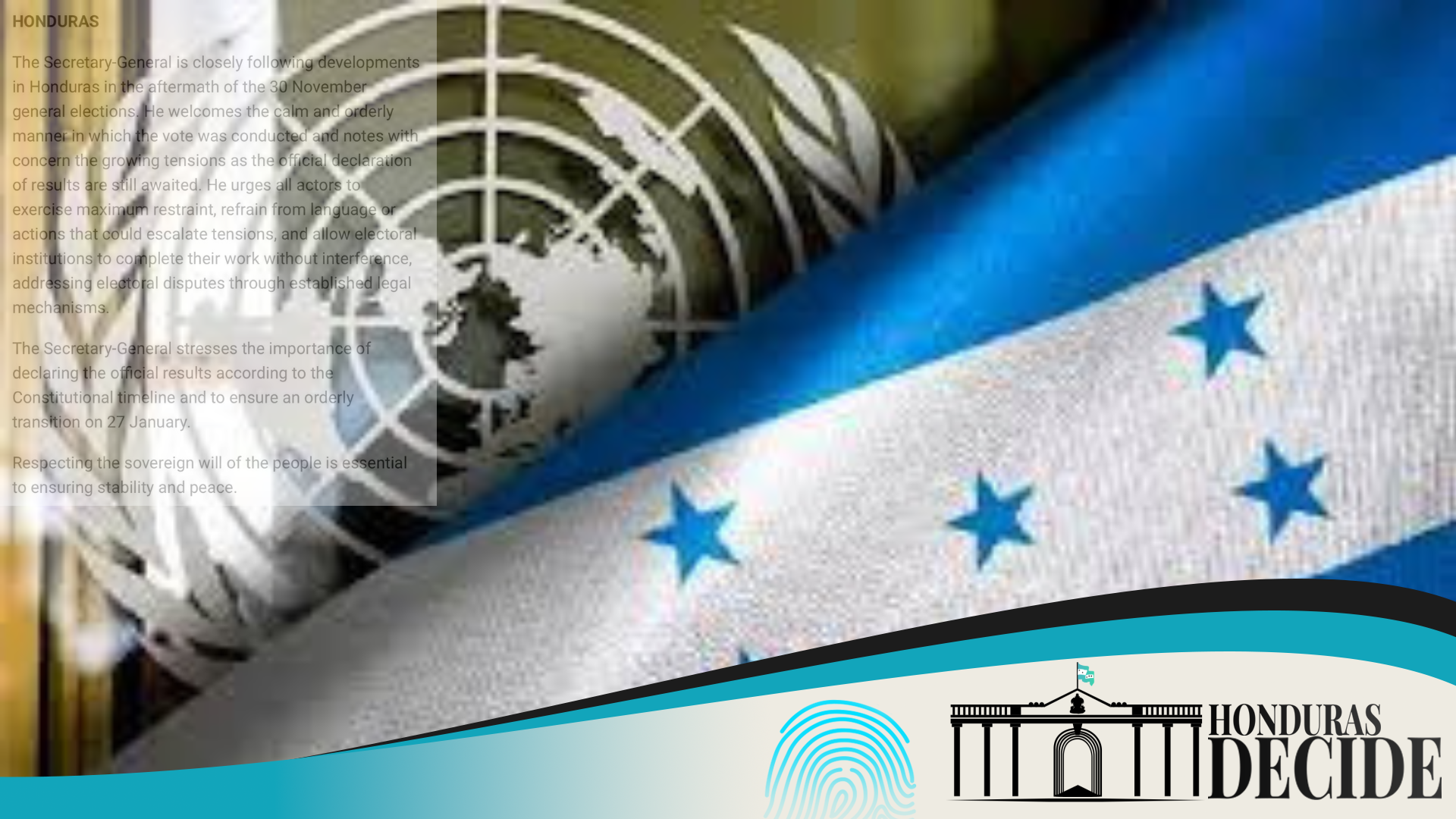 ONU pide respeto al CNE y urge que se realice la declaratoria bajo ley