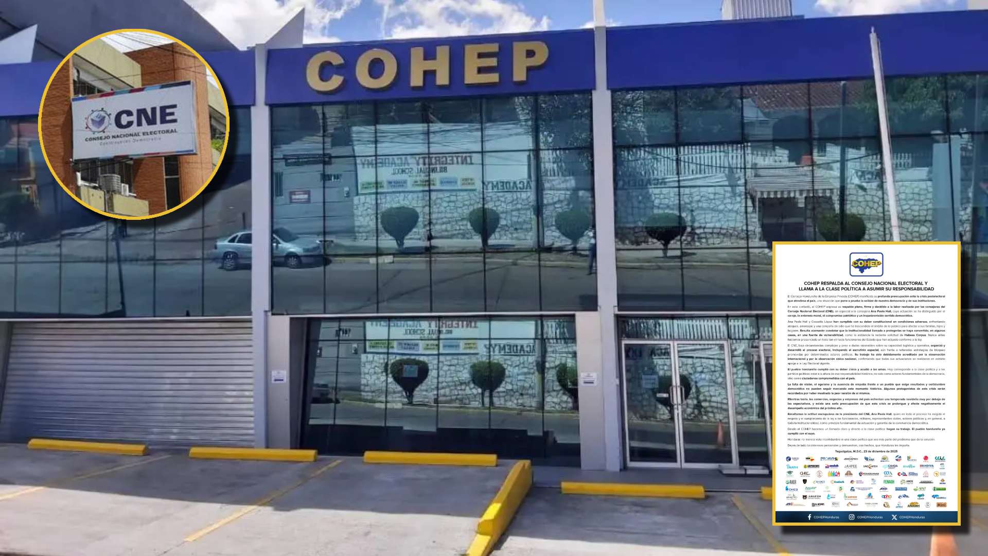 COHEP respalda al CNE y hace llamado a la clase política