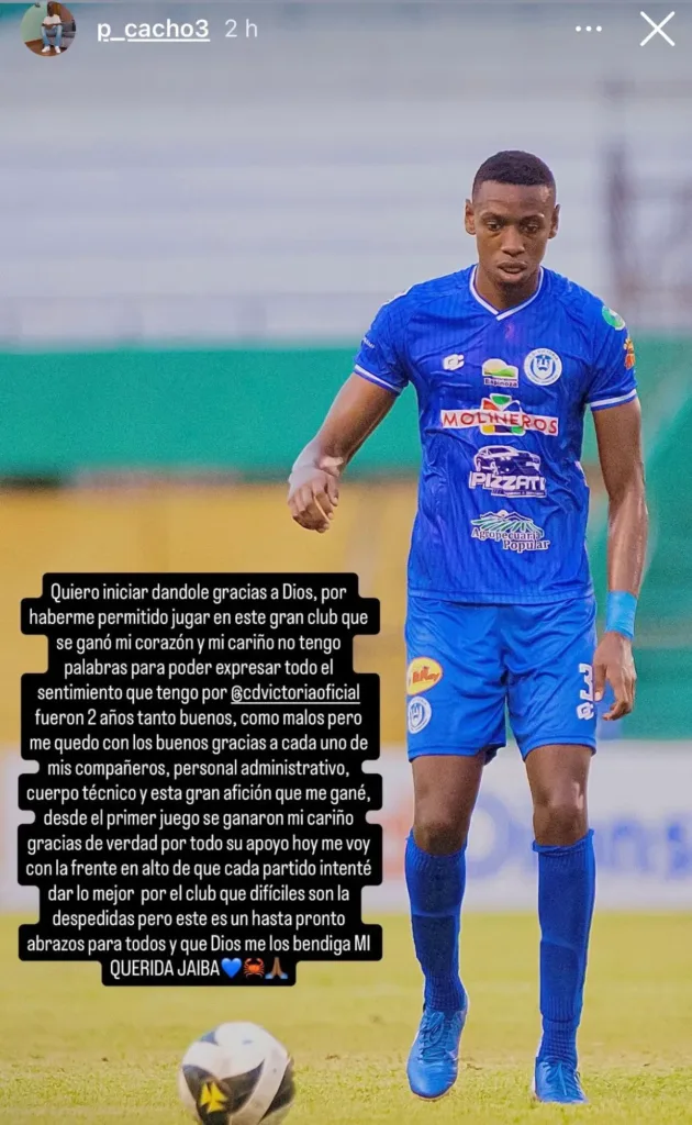 ¡Fichaje oficial! Pablo Cacho se despide del Victoria y confirma su llegada a Motagua. El defensa rechazó a Olimpia y Real España "por amor a su padre".