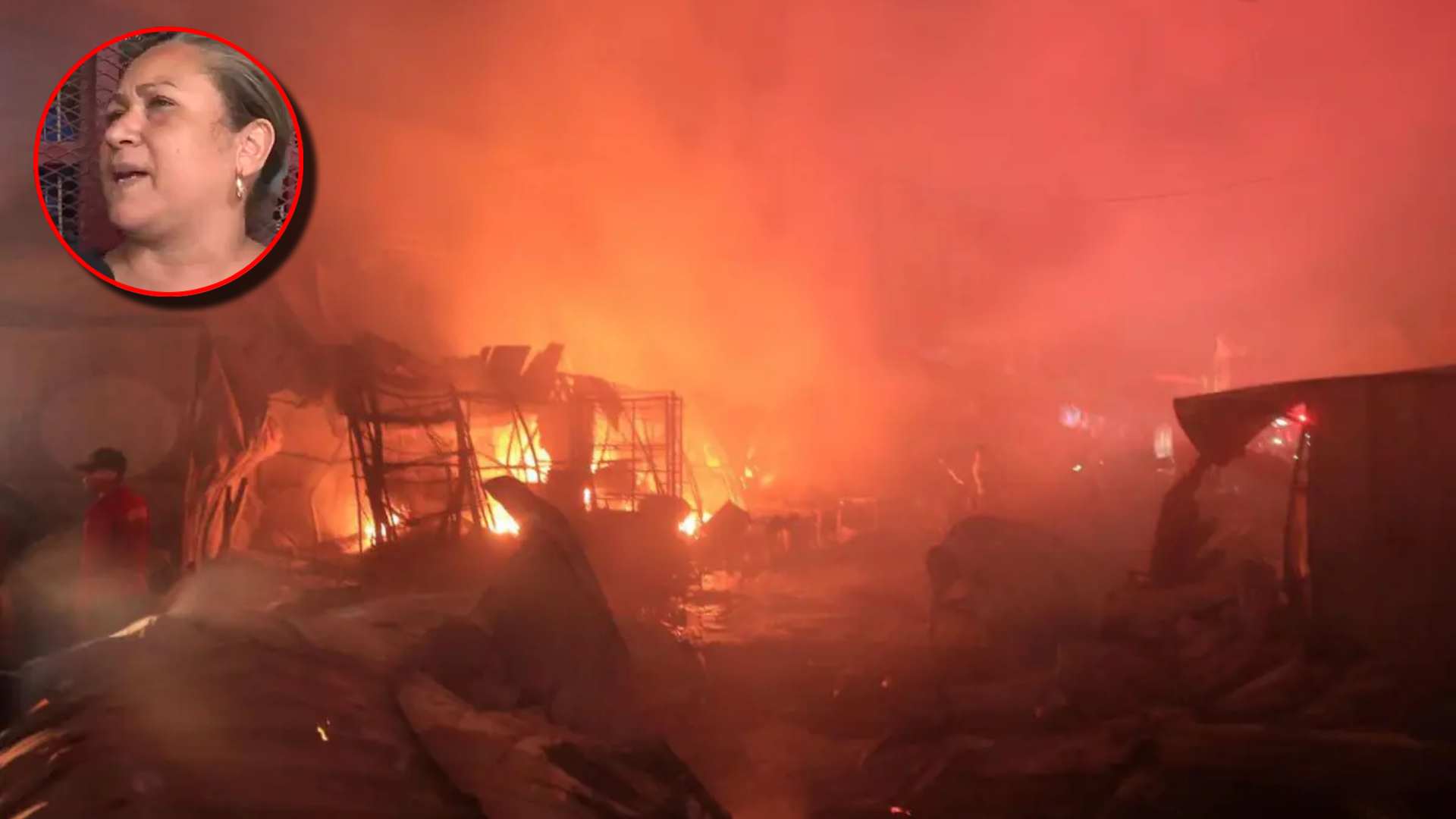 “Fue como que Dios le puso una sábana encima”: Locataria agradece que su local se mantuviera en pie tras incendio en mercado Medina de SPS (VIDEO)