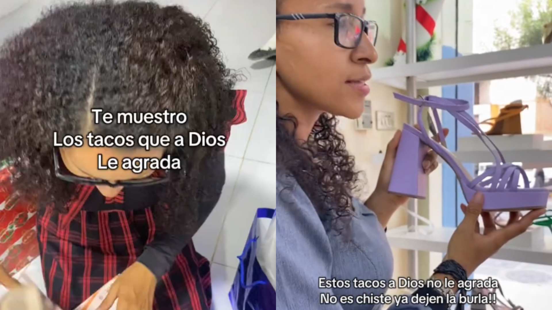 Mujer muestra tacones que “le agradan y no a Dios”