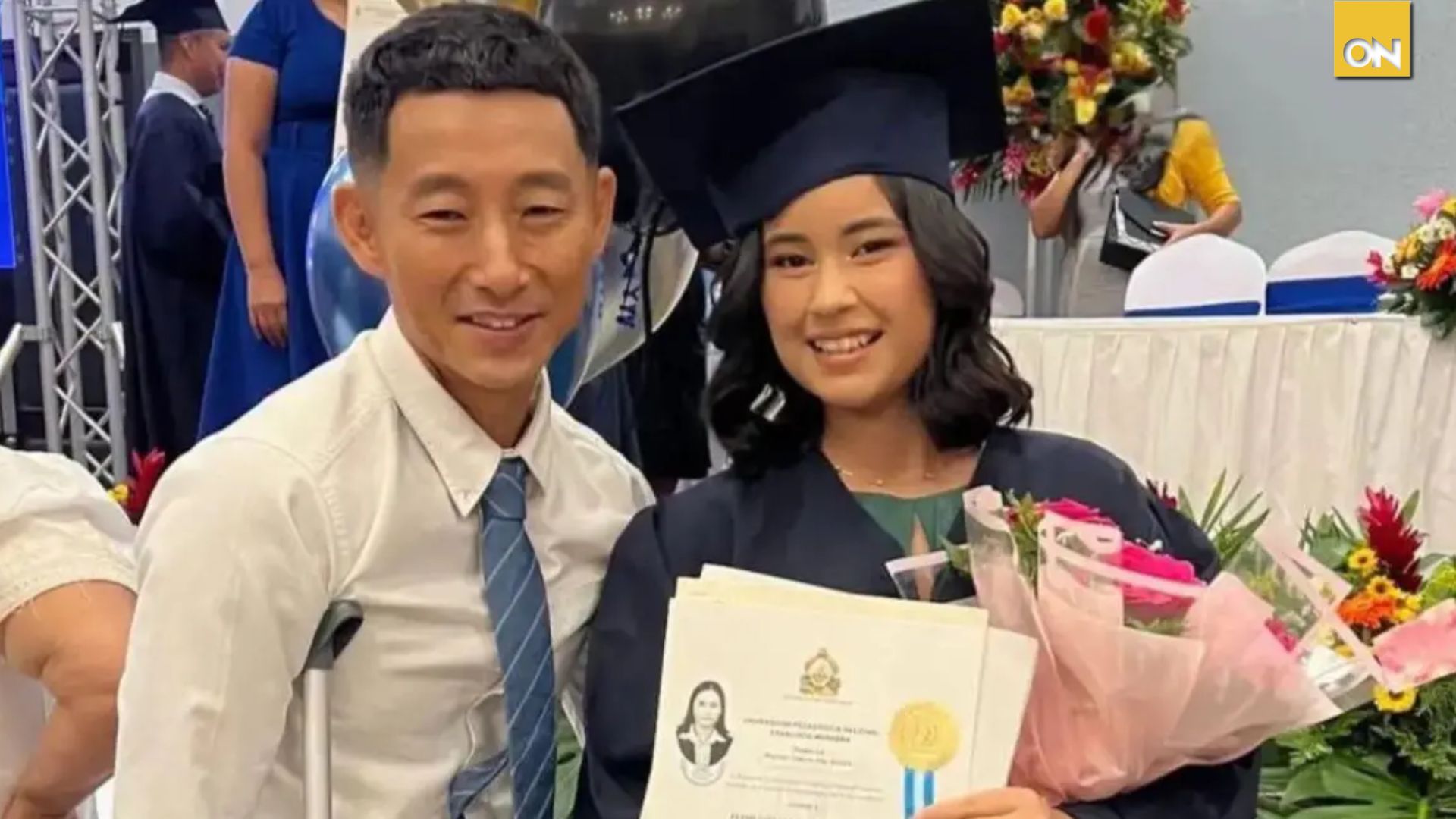Yeimi Licona celebra su título universitario junto a su prometido Shin Fujiyama