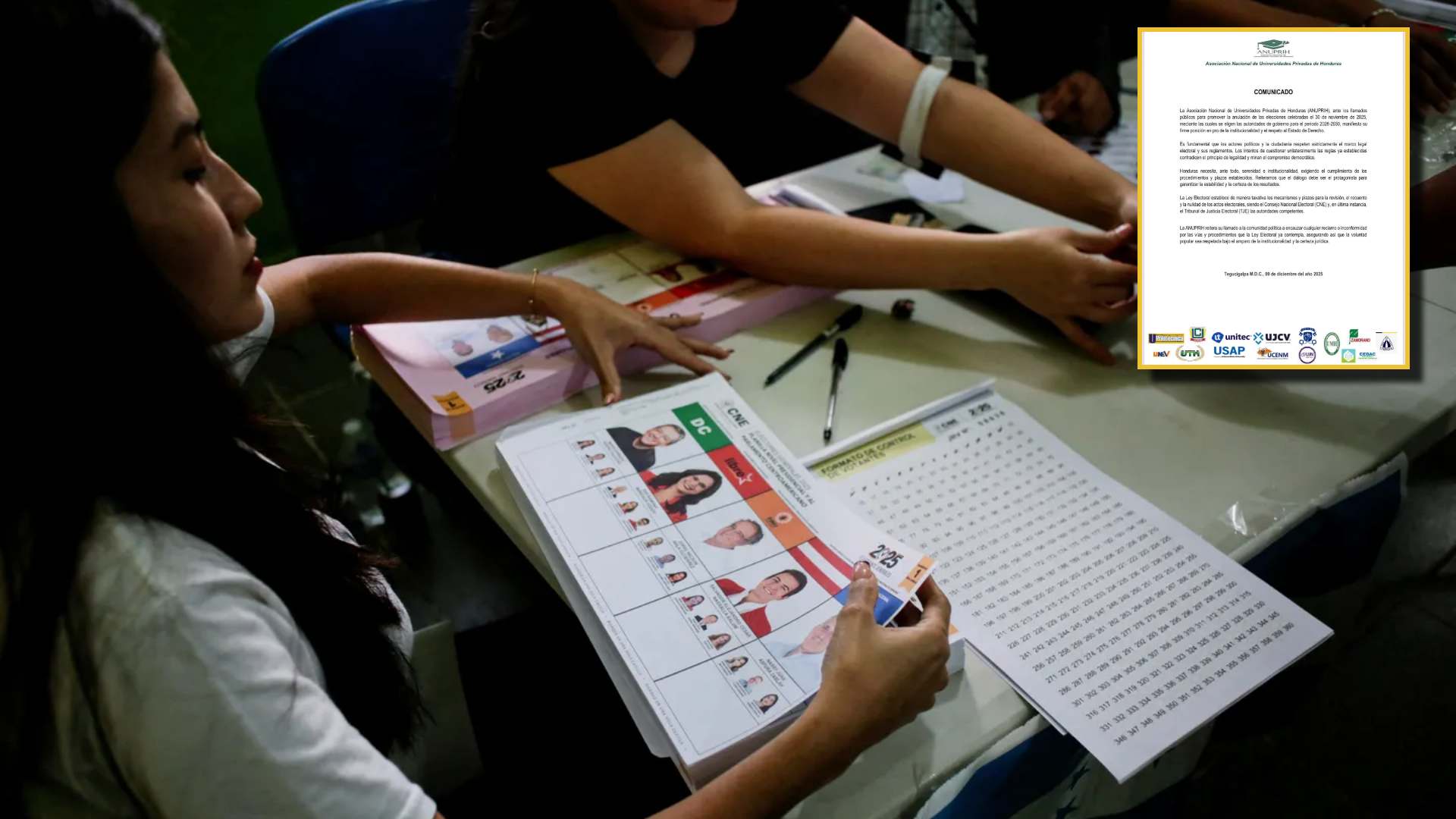 Universidades privadas en Honduras llaman a la institucionalidad y al diálogo tras elecciones
