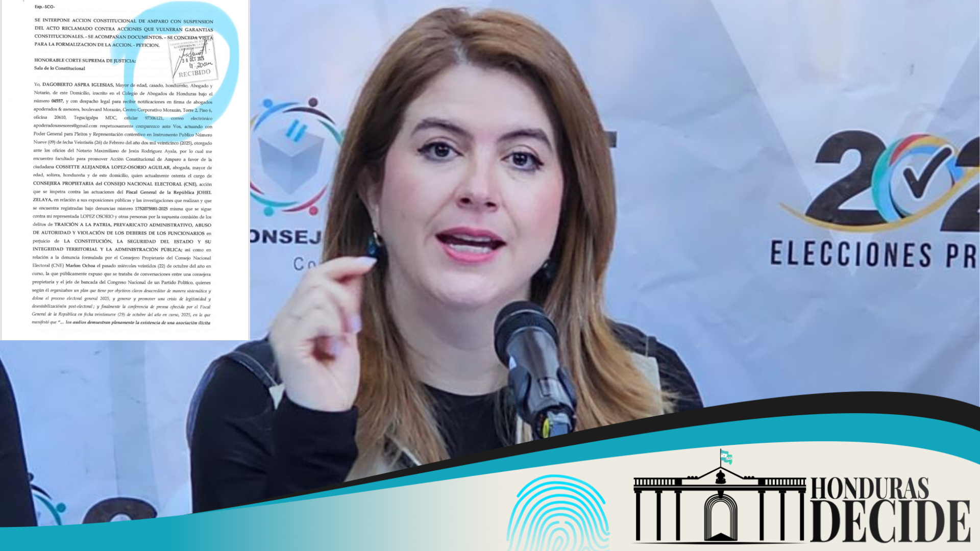 Cossette López denuncia parcialidad judicial y demora en trámite de amparo constitucional