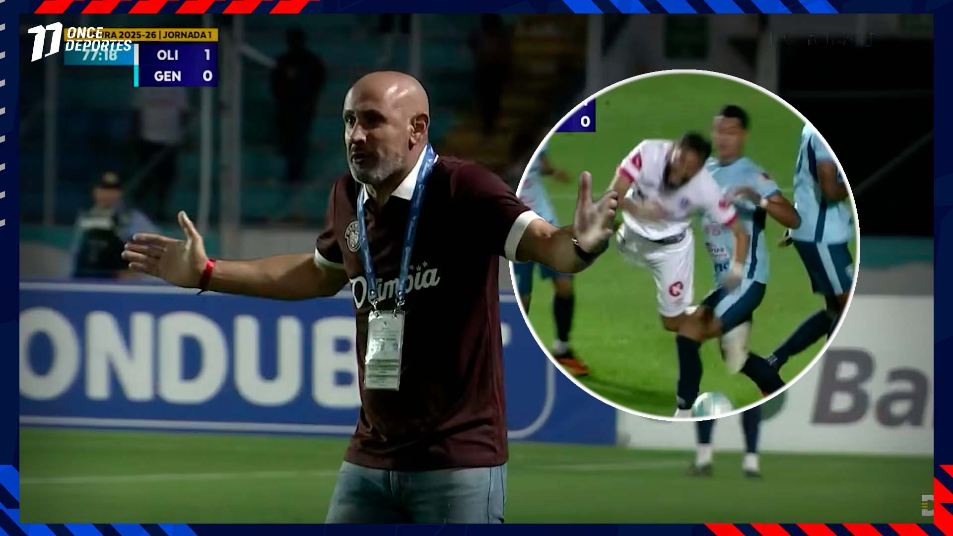 Polémica Olimpia vs Génesis: Raúl Castro no pita penal a Álvarez
