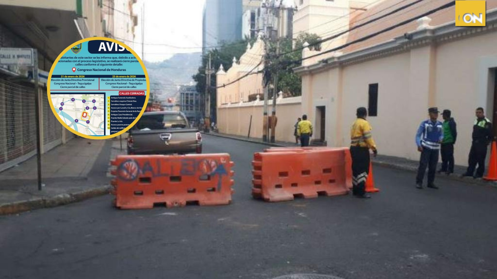 Calles cerradas actividades legislativas