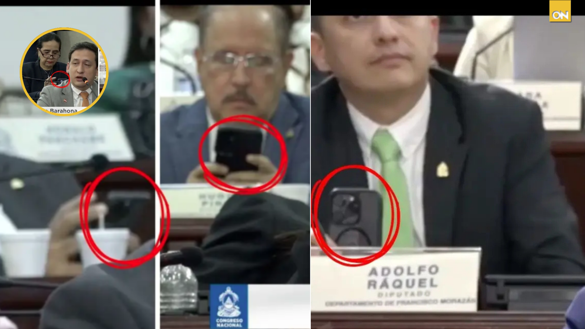 ¡Haciendo lives! Diputados hondureños no ponen atención en sesión del Congreso Nacional