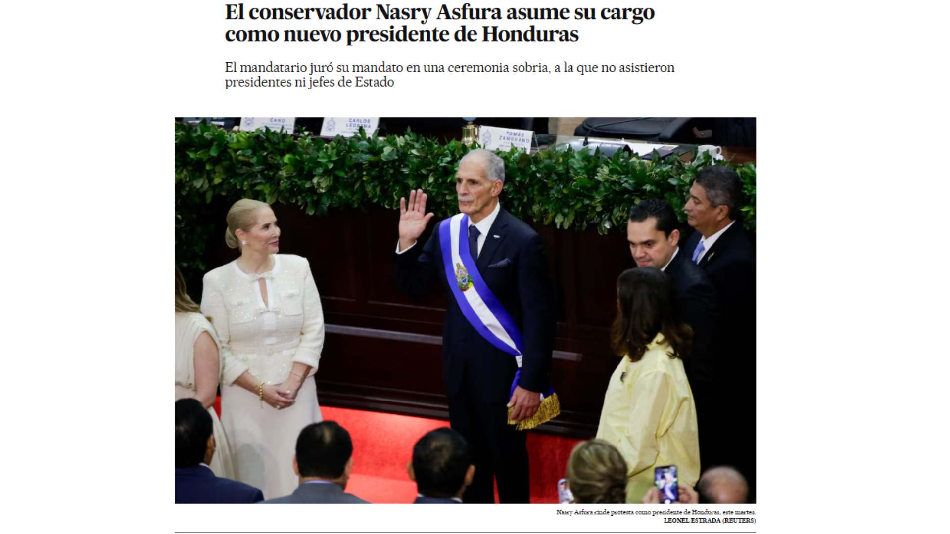 FOTOS: Así informa el mundo la llegada de Nasry Asfura a la presidencia en Honduras