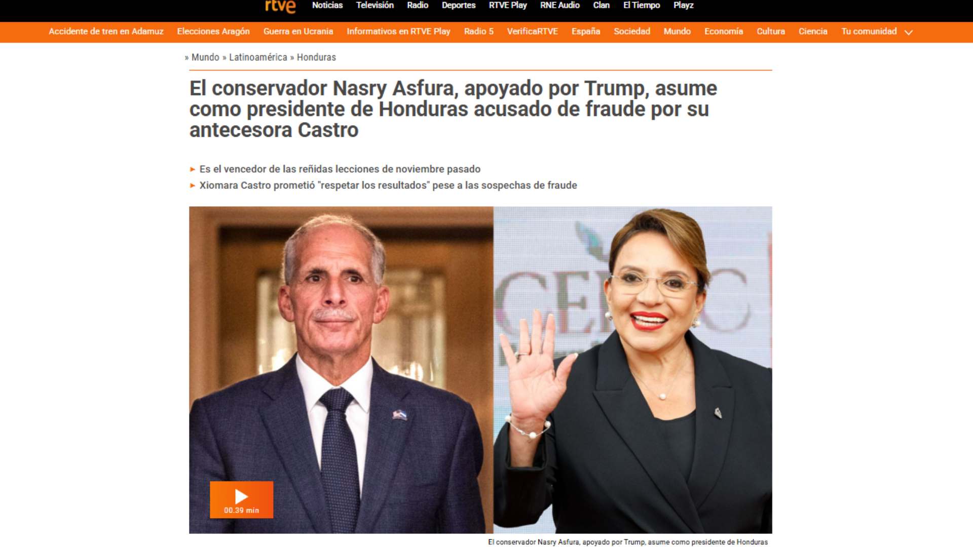 FOTOS: Así informa el mundo la llegada de Nasry Asfura a la presidencia en Honduras