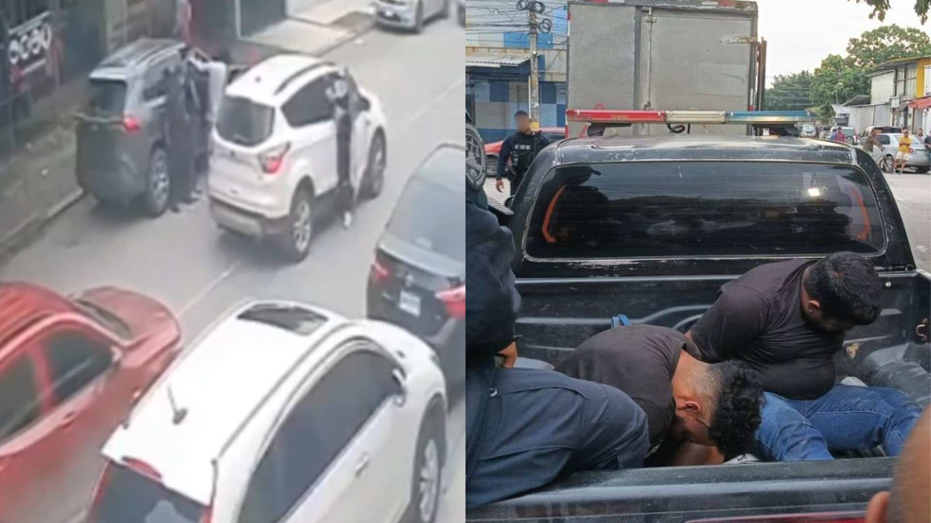 Asaltantes capturados en persecución en San Pedro Sula (VIDEO)