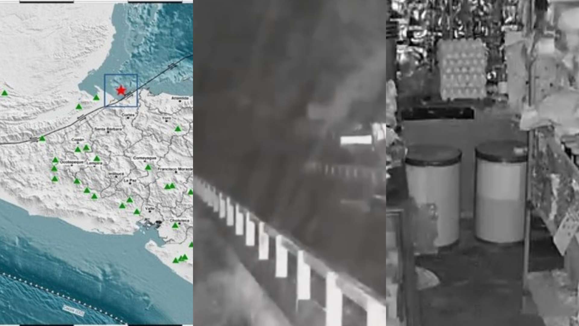 VIDEOS| Cámaras captan momento de fuerte sismo en zona norte de Honduras