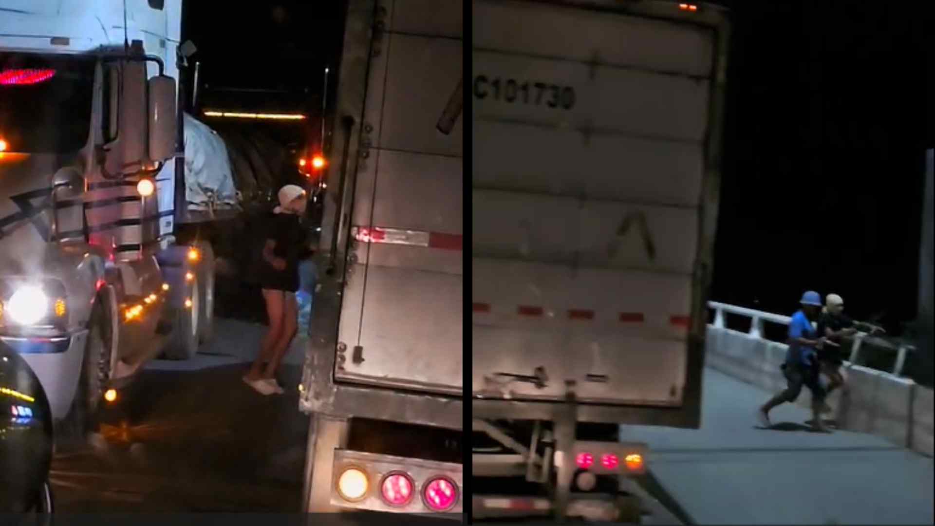 VIDEO: Sujetos armados intimidan a transportistas en Aduana de El Guasaule