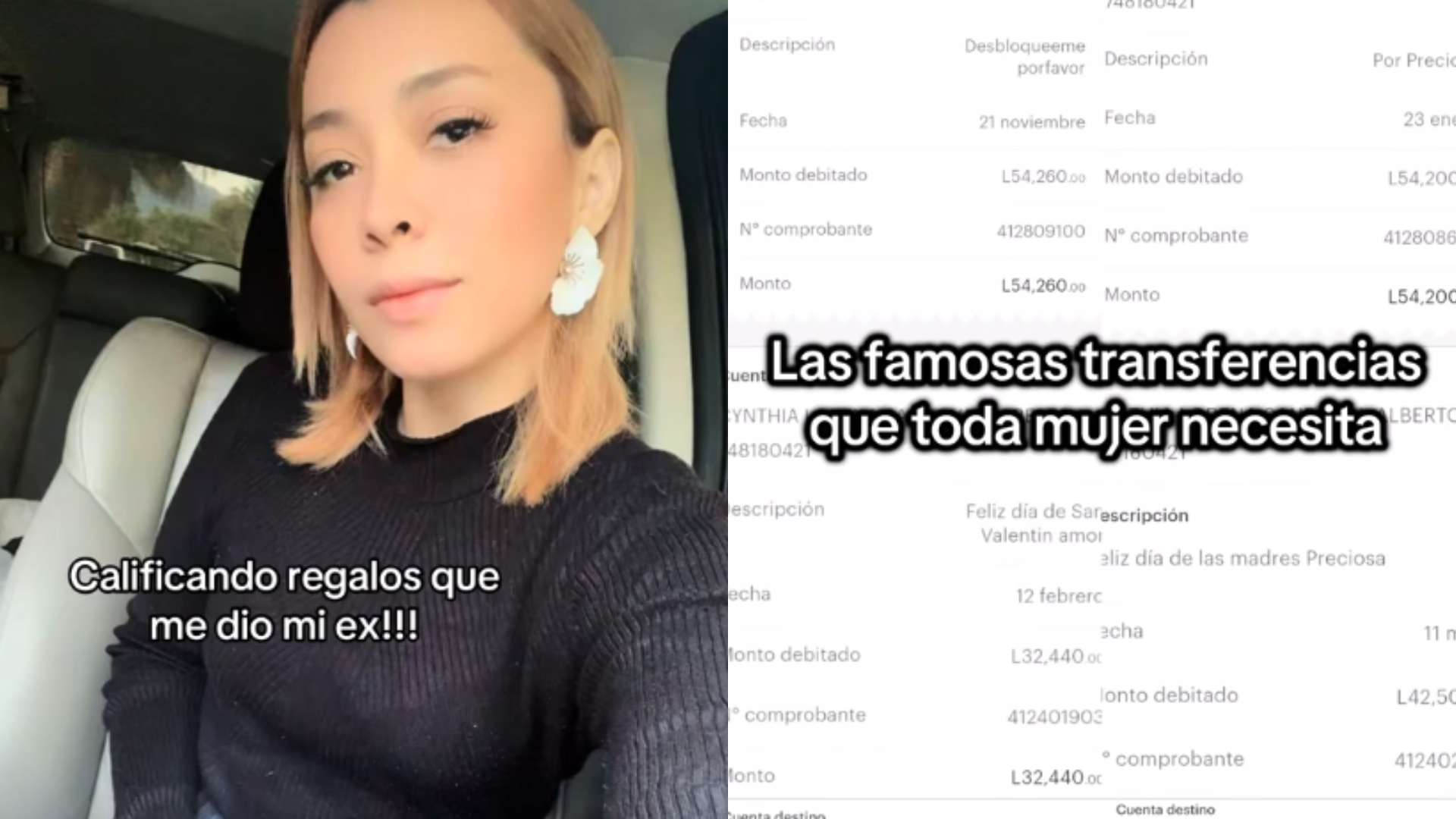 Hondureña se hace viral en TikTok con regalos que le dio su ex olanchano