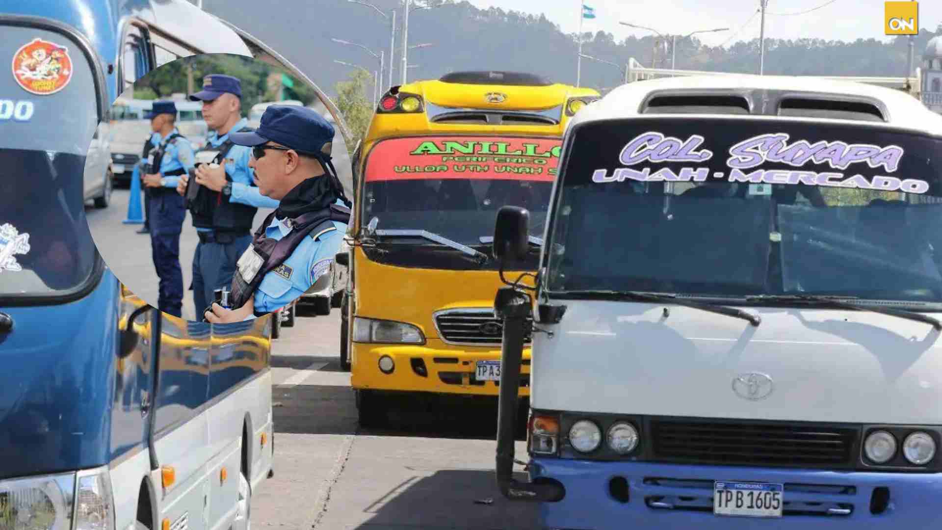 Policía Nacional refuerza transporte urbano en Tegucigalpa